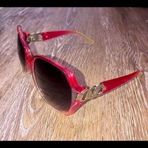 Pink to Clear Ombré Sunglasses